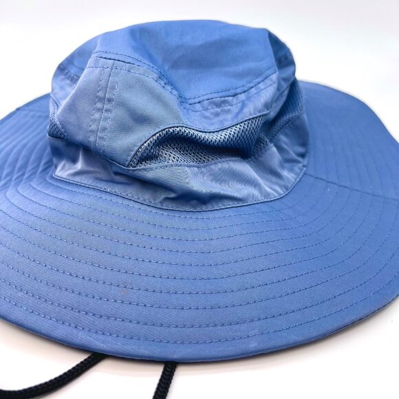 Panama Jack Blue Wide Brim Sun Hat Outdoor Boonie Hat with Chin Strap - Picture 4 of 8
